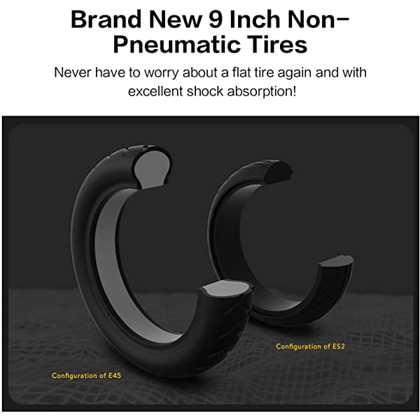 Segway Ninebot E22 E45 Electric Kick Scooter, Upgraded Motor Power, 9-inch Dual Density Tires, Lightweight and Foldable