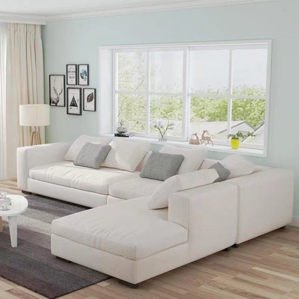 101″ Wide Velvet Left Hand Facing Sofa & Chaise