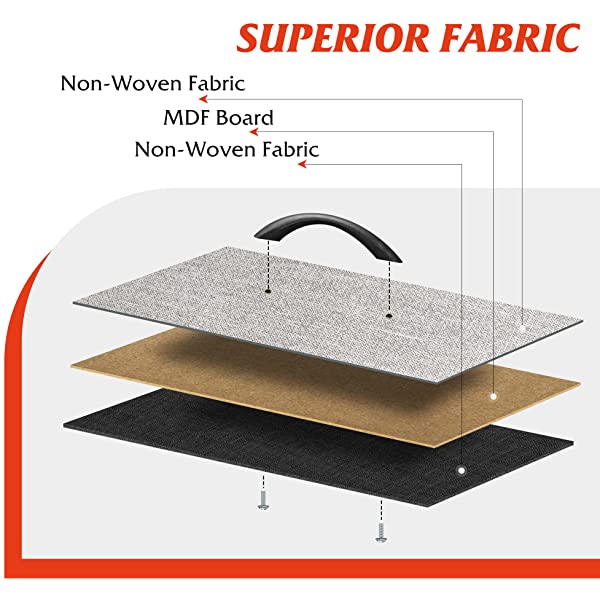 WLIVE Nightstand with 2 Fabric Drawers, Bedside Furniture & End Table Dresser for Bedroom, Living Room, Steel Frame, Wood Top, Easy Pull Handle Charcoal Gray