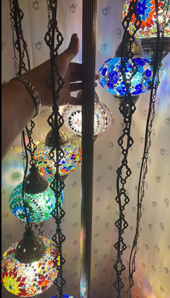 Turkish Moroccan Mosaic floor lamp, Bohemian Tiffany Mosaic floor lamp