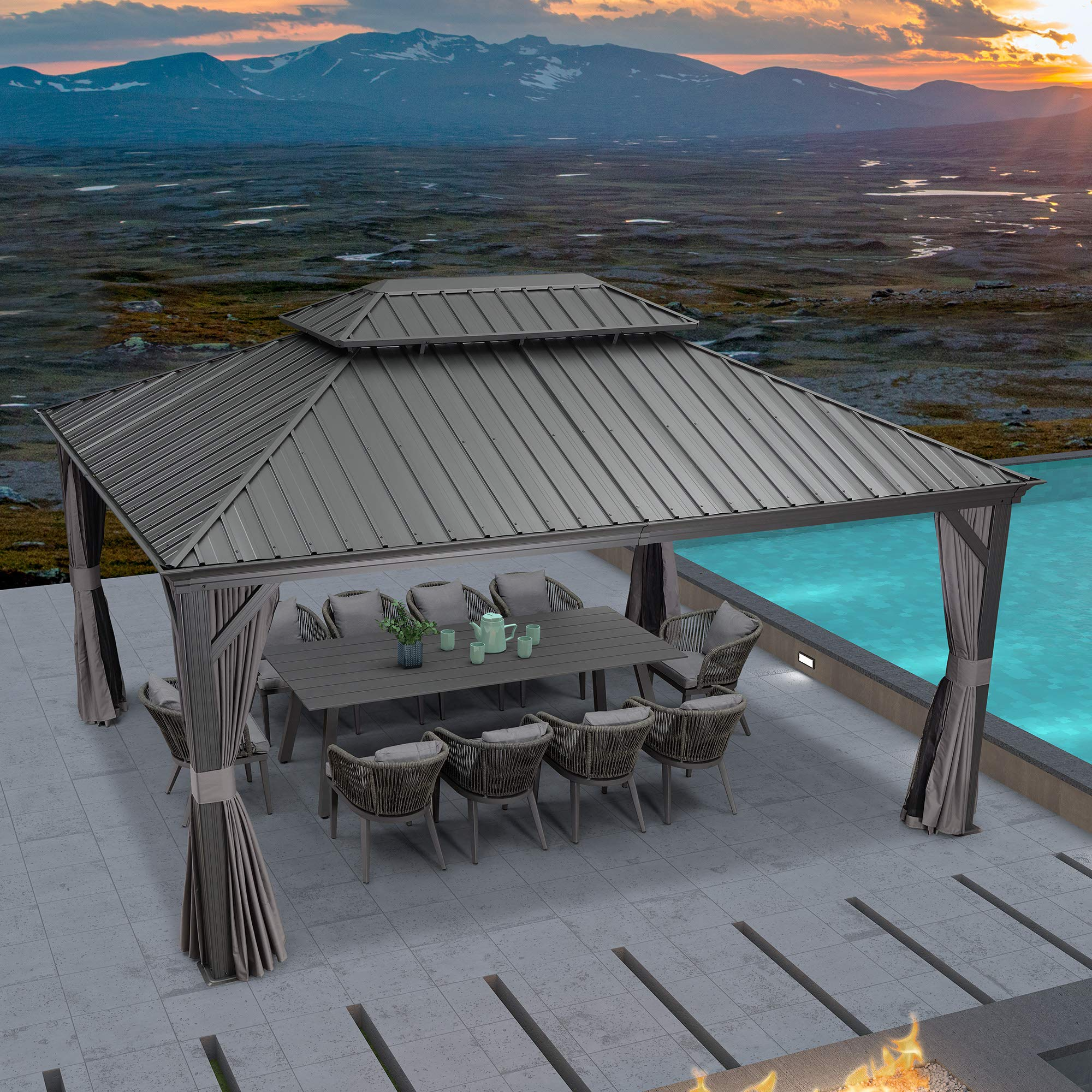 【Home&Garden】11 Pcs Patio Dining Sets All-Weather Wicker Outdoor Patio Furniture with Cushions & Pillows