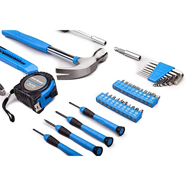 CARTMAN Orange 39-Piece Tool Set - General Household Hand Tool Kit with Plastic Toolbox Storage Case Orange 39pcs