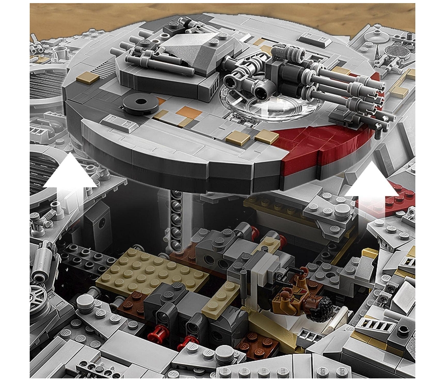 LEGO 75192 Star Wars Millennium Falcon, UCS Set for Adults, Model Kit to Build with Han Solo, Princess Leia & Chewbacca Minifigures, Plus Droid Figure, Collectible Gifts for Teenagers, Boys and Girls