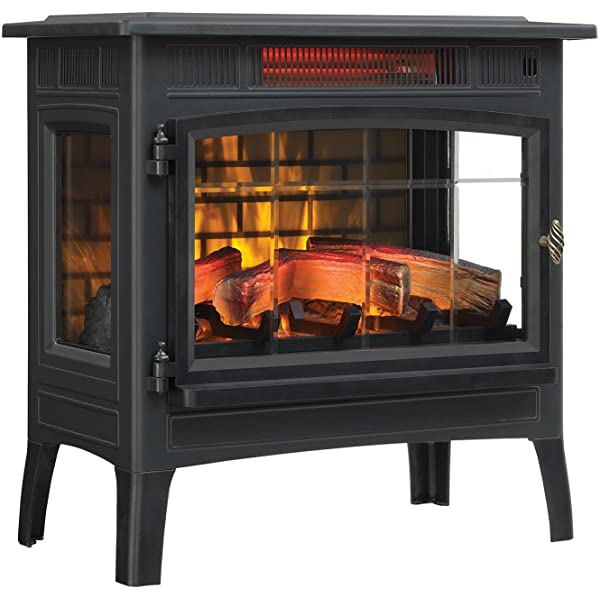 Duraflame 3D Infrared Electric Fireplace Stove with Remote Control - Portable Indoor Space Heater - DFI-5010 (Black)