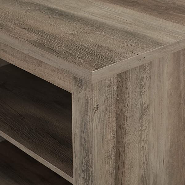 Walker Edison Wren Classic 4 Cubby TV Stand for TVs up to 65 Inches, 58 Inch, Black Black 58 InchTV Stand