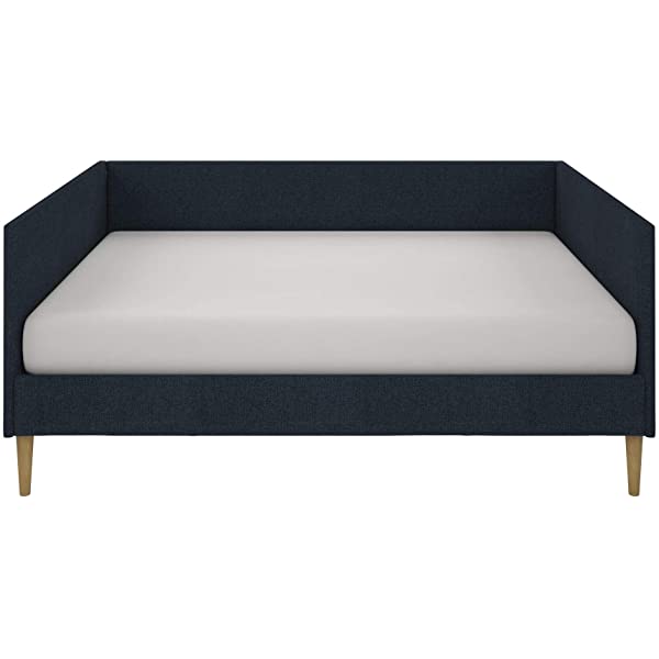 DHP Franklin Mid Century Upholstered Daybed, Sofa Bed, Twin Size Frame, Tan Linen Linen Twin Tan