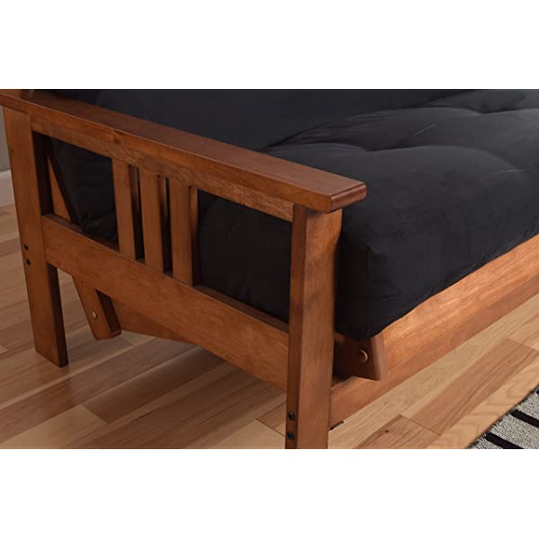 Kodiak Furniture Monterey Futon Set, No Drawers, with Barbados Base and Oregon Trail Saddle Mattress