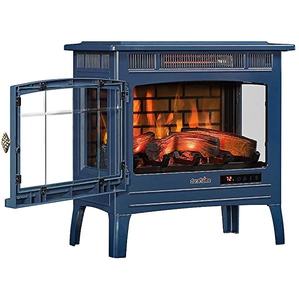 Duraflame 3D Infrared Electric Fireplace Stove with Remote Control - Portable Indoor Space Heater - DFI-5010 (Black)