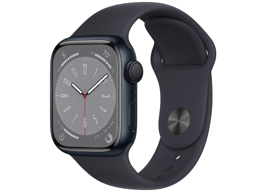 Apple Watch Series 8 [GPS 41mm] Smart Watch w Midnight Aluminum Case with Midnight Sport Band