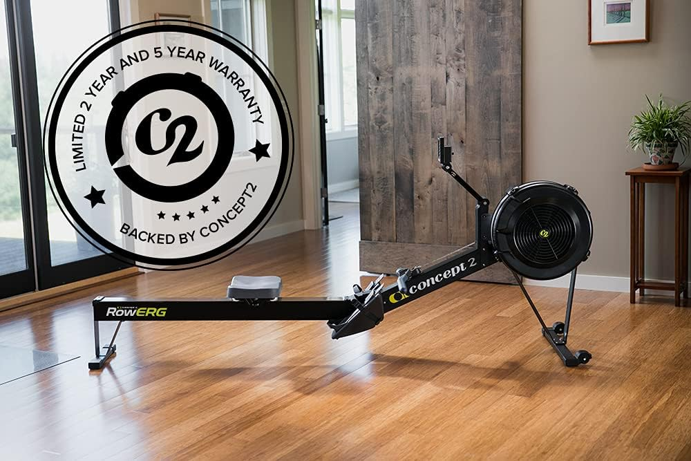 Concept2 RowErg Indoor Rowing Machine - PM5 Monitor, Device Holder, Adjustable Air Resistance, Easy Storage
