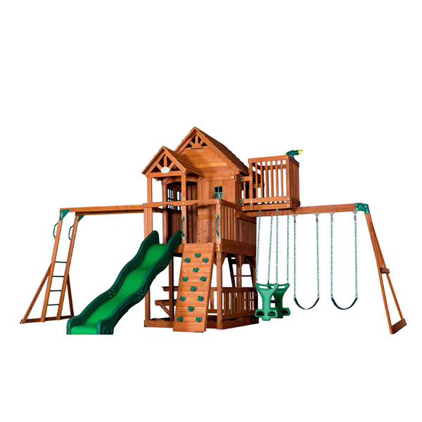 Backyard Discovery Skyfort II All Cedar Swingset – Kids – Swing Set