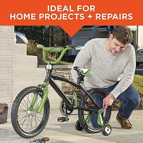 BLACK+DECKER 20V Max Drill & Home Tool Kit, 68 Piece (LDX120PK) 20V Home Tool Kit