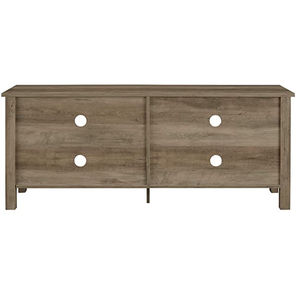 Walker Edison Wren Classic 4 Cubby TV Stand for TVs up to 65 Inches, 58 Inch, Black Black 58 InchTV Stand