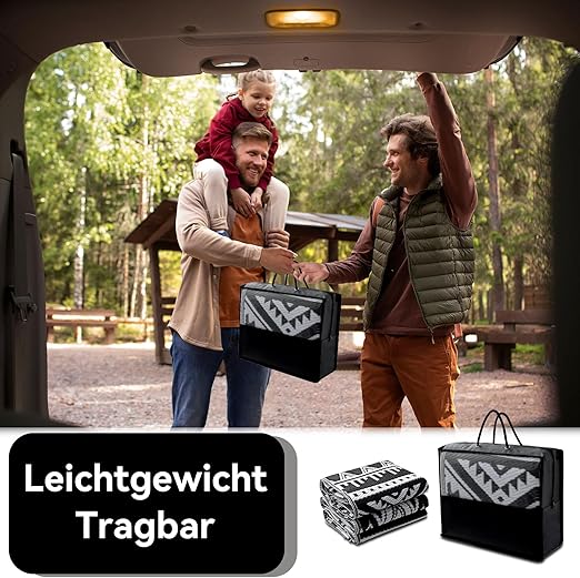 Homaxy Outdoor Rug, Weatherproof Plastic Foldable Washable Balcony Mat, UV Protection Double-Sided Mat for Garden, Patio, Camping, Picnic (120 x 180 cm)