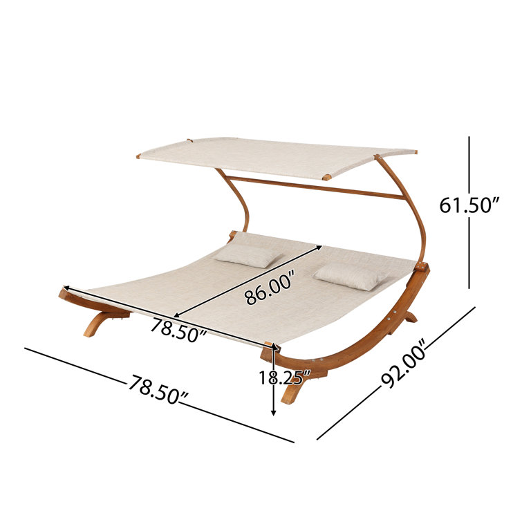 Decambra 81.5'' Sling Outdoor Patio Daybed