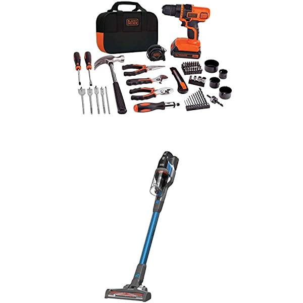 BLACK+DECKER 20V Max Drill & Home Tool Kit, 68 Piece (LDX120PK) 20V Home Tool Kit