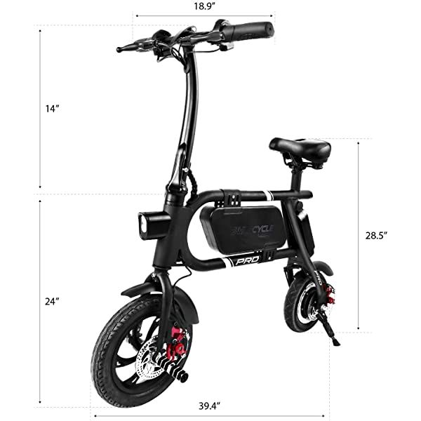 Swagtron Swagcycle Pro Pedal-Free App-Enabled Folding Electric Bike with USB Port to Charge on The Go White One Size Portable