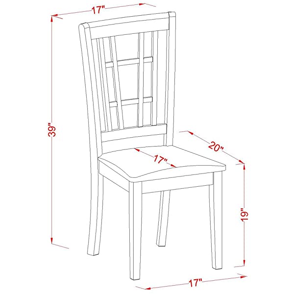 5 PC Dining room set -Table and 4 Dining Chairs Dlni5-blk-lc