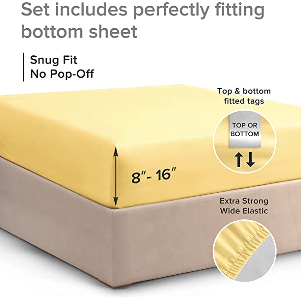 Queen Fitted Sheet - Single Fitted Deep Pocket Sheet - Fits Mattress Perfectly - Soft Wrinkle Free Sheet - 1 Fitted Sheet Only – Light Pink Queen Light Pink