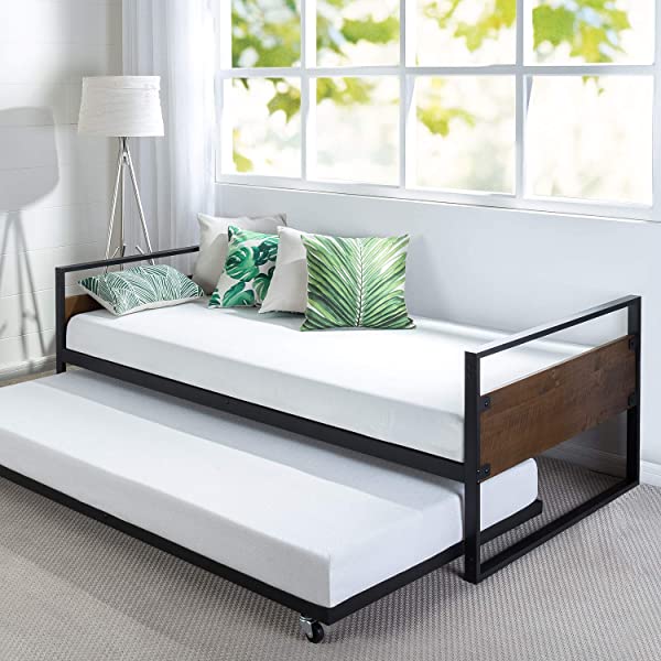 Zinus Suzanne Twin Daybed Frame & Suzanne Twin Daybed and Trundle Frame Set Frame + Twin Daybed and Trundle Frame Set