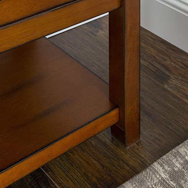 Walker Edison Charlotte Classic Glass Door Storage Buffet, 52 Inch, Espresso Espresso 52 Inch