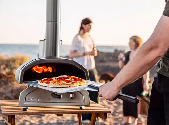 Portable Outdoor Pizza Oven, Black Silver