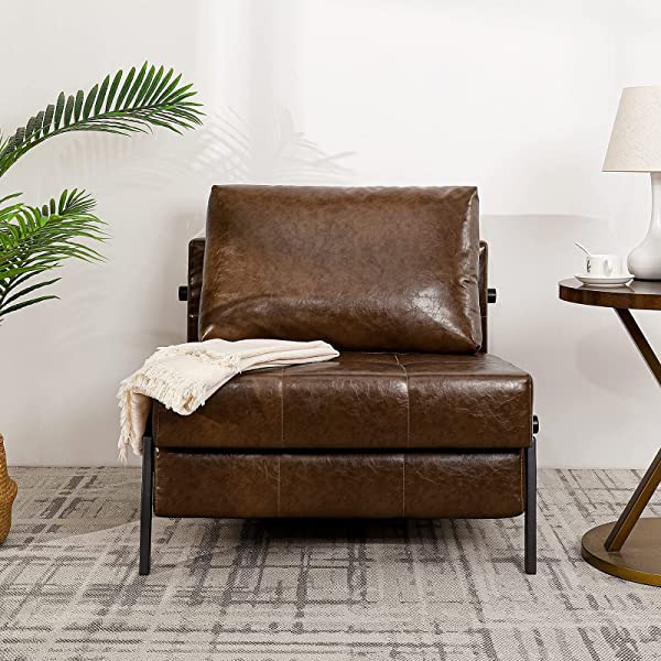 Vonanda Sofa Bed, Folding Velvet Sleeper Sofa, Modern Sleeper Chair Bed with Hidden Legs and Sturdy Frame for Small Living Space, Velvet Hunter Green