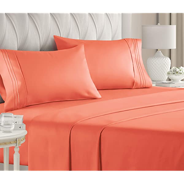 Queen Size Sheet Set - 4 Piece - Hotel Luxury Bed Sheets - Extra Soft - Deep Pockets - Easy Fit - Breathable & Cooling Sheets - Wrinkle Free - Comfy – Dark Grey Bed Sheets - Queens Sheets – 4 PC Queen Grey