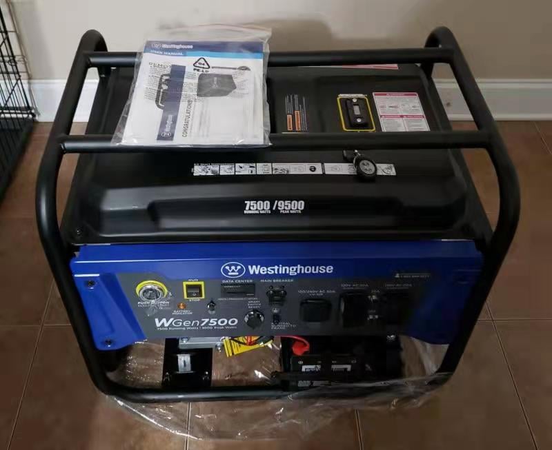Westinghouse Outdoor Power Equipment WGen7500DF Dual Fuel Portable Generator.