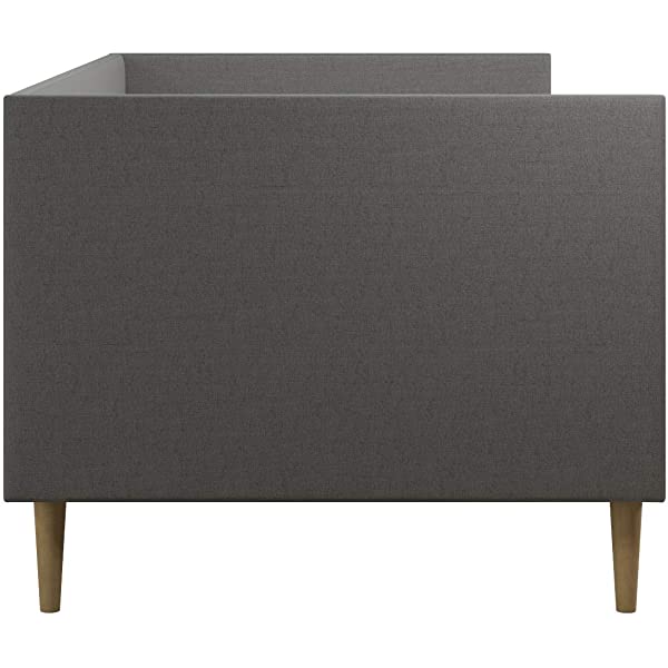 DHP Franklin Mid Century Upholstered Daybed, Sofa Bed, Twin Size Frame, Tan Linen Linen Twin Tan