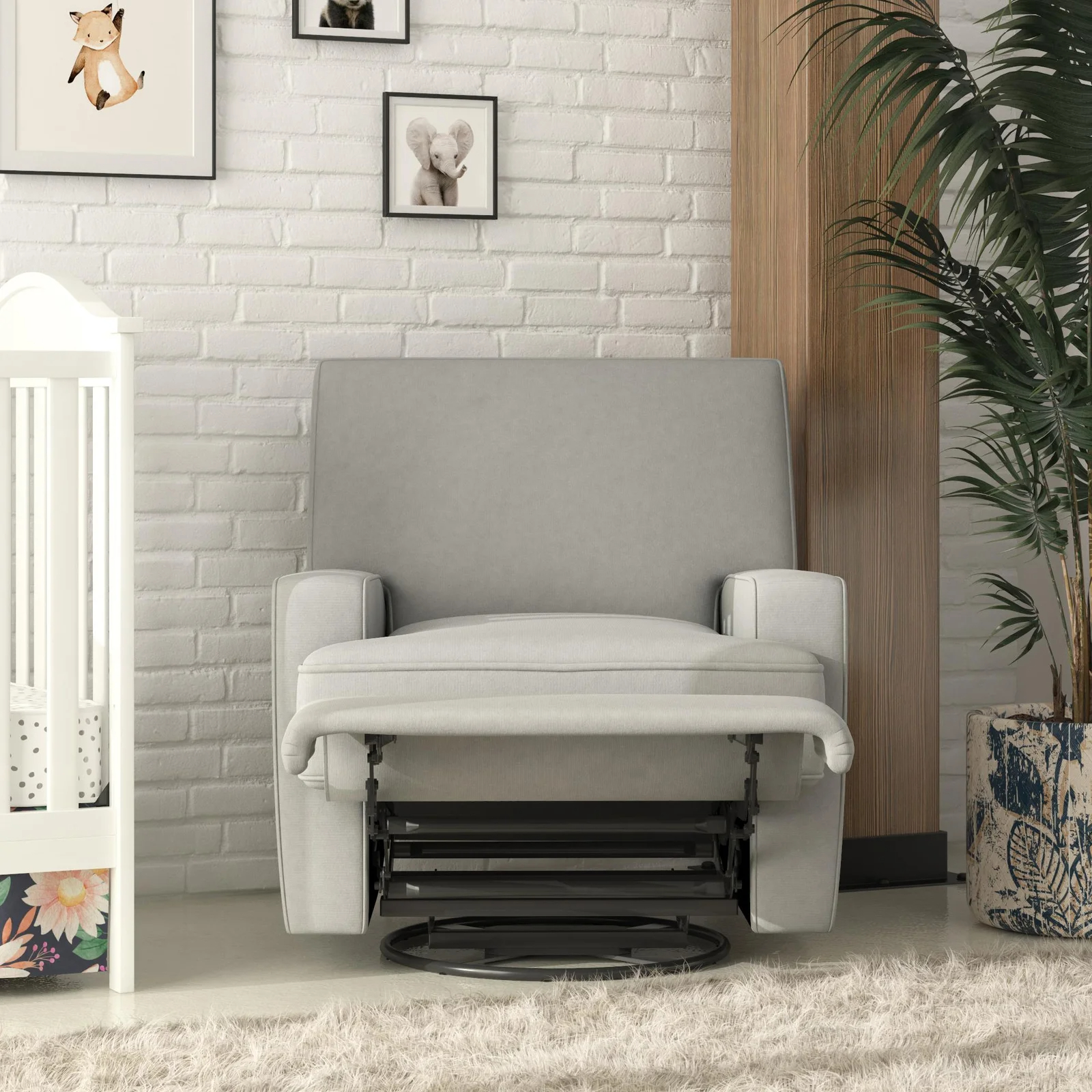 【Furniture】Abingdon Swivel Reclining Glider Nursery Chair