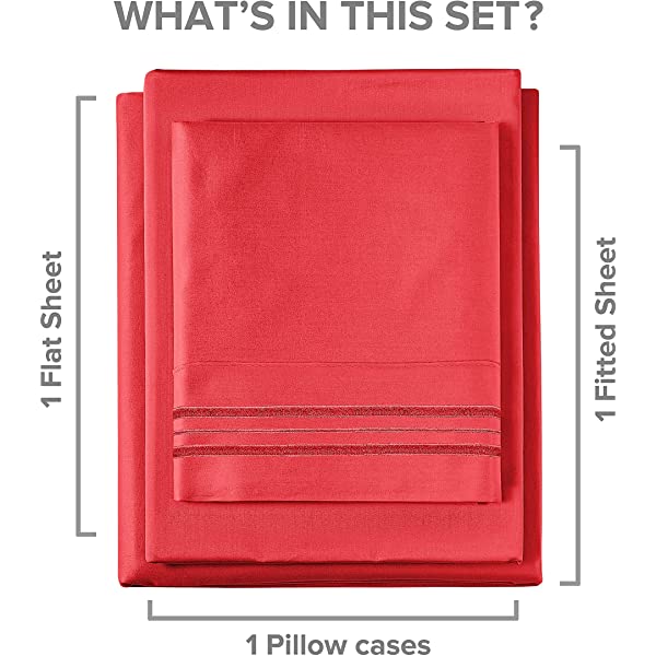 Queen Size Sheet Set - 4 Piece - Hotel Luxury Bed Sheets - Extra Soft - Deep Pockets - Easy Fit - Breathable & Cooling Sheets - Wrinkle Free - Comfy – Dark Grey Bed Sheets - Queens Sheets – 4 PC Queen Grey