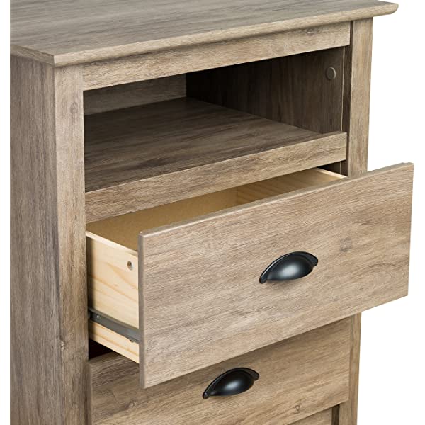 Prepac Fremont 2 Drawer Nightstand with Open Shelf, Espresso, Tall Espresso Fremont Nightstand