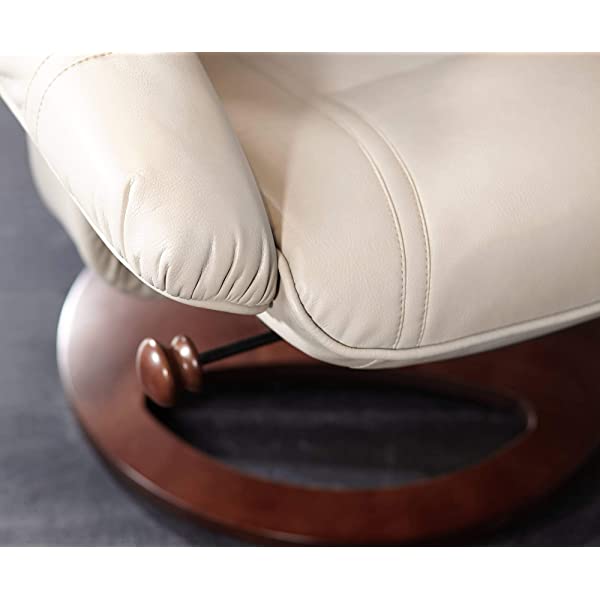 Newport Taupe Swivel Recliner and Slanted Ottoman