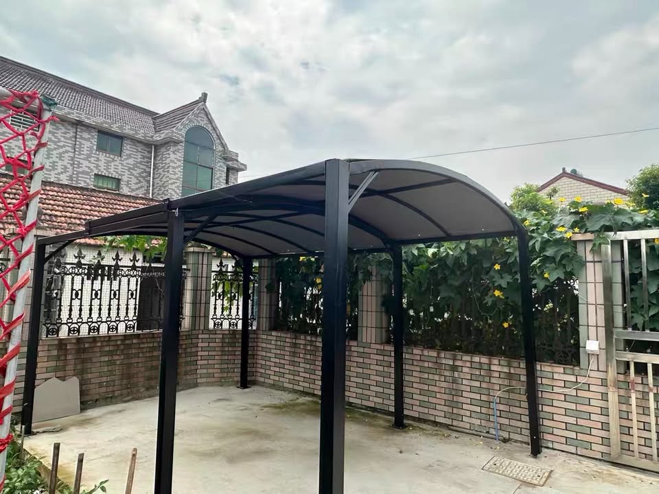 2.9x5.45meter Outdoor awning sliding retractable aluminum PC board