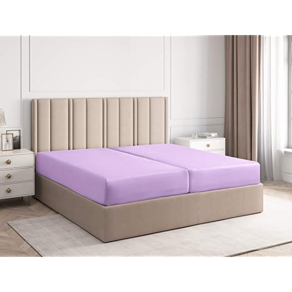 Queen Fitted Sheet - Single Fitted Deep Pocket Sheet - Fits Mattress Perfectly - Soft Wrinkle Free Sheet - 1 Fitted Sheet Only – Light Pink Queen Light Pink