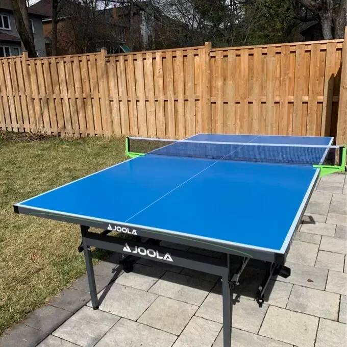 OUTDOOR TABLE TENNIS TABLE NOVA - FOLDABLE OUTDOOR TABLE TENNIS TABLE FOR OUTDOOR AND INDOOR USE - WATERPROOF ALUMINUM SURFACE WITH WEATHERPROOF TABLE TENNIS NET AND POSTS-S