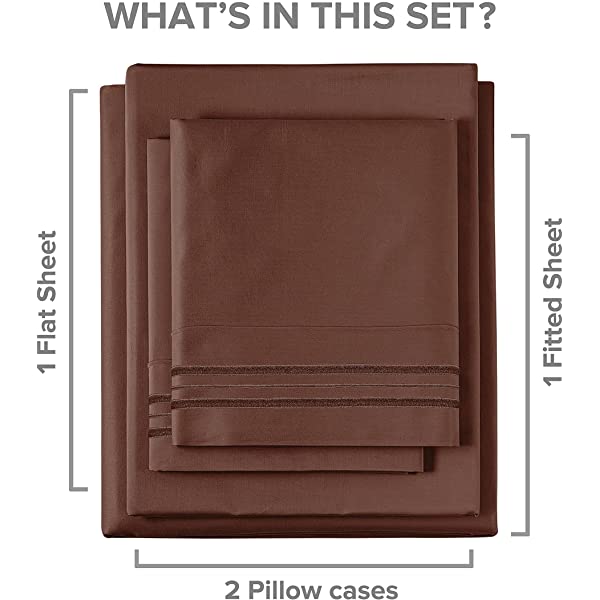 Queen Size Sheet Set - 4 Piece - Hotel Luxury Bed Sheets - Extra Soft - Deep Pockets - Easy Fit - Breathable & Cooling Sheets - Wrinkle Free - Comfy – Dark Grey Bed Sheets - Queens Sheets – 4 PC Queen Grey